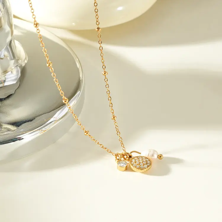 Hackney Nine Hackney Nine - KAAMIL Retro Art w/ Beaded Chain in Gold