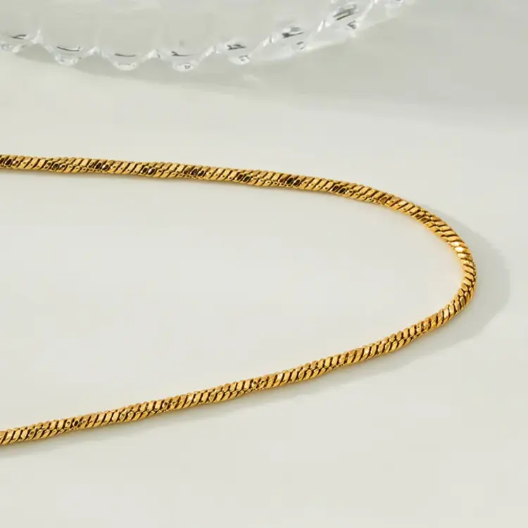 Hackney Nine Hackney Nine - SKAGWAY Gold Twisted Texture Necklace