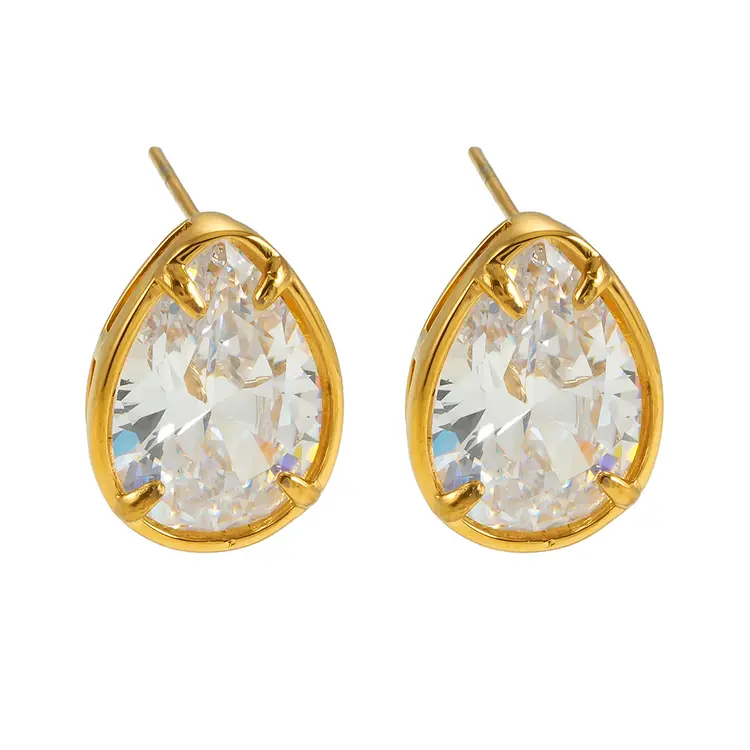 Hackney Nine Hackney Nine - MARTHA Tear Drop Stud Gold