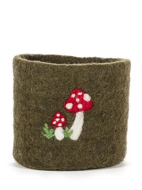 Abbott Abbott - Sm Mushroom Planter 4" in Olive