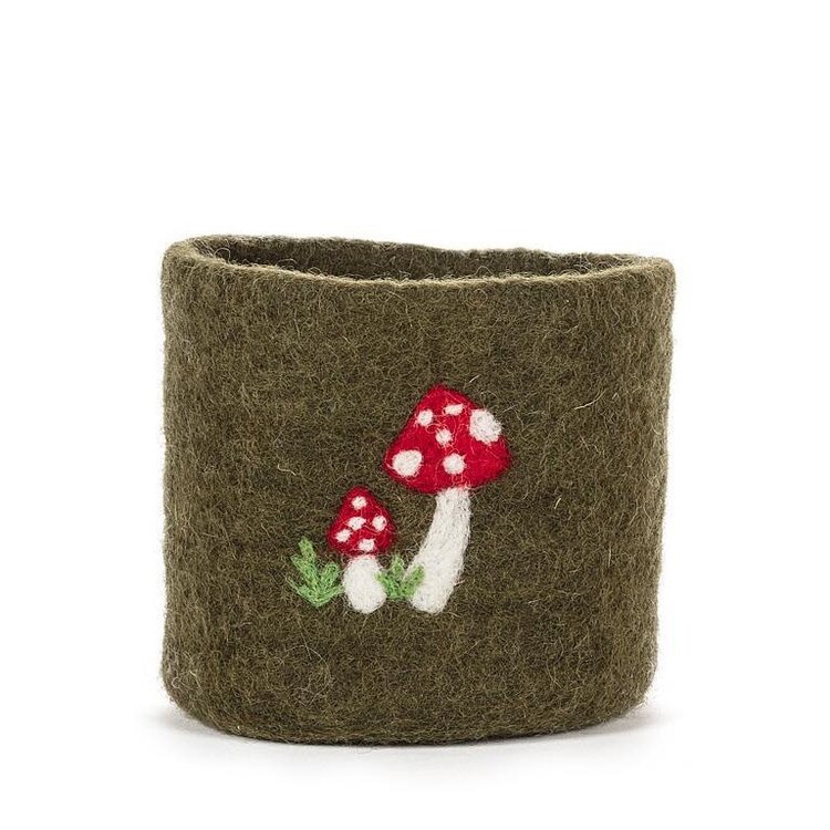 Abbott Abbott - Sm Mushroom Planter 4" in Olive