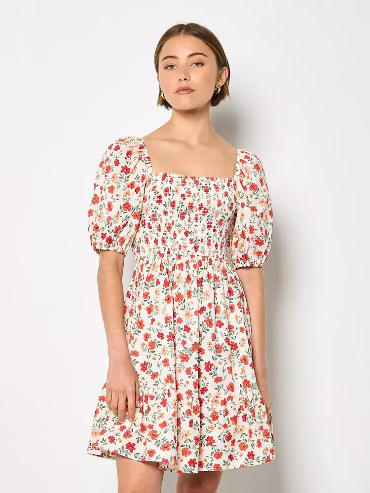 Apricot Apricot - Puff Slv Mini Poplin Dress
