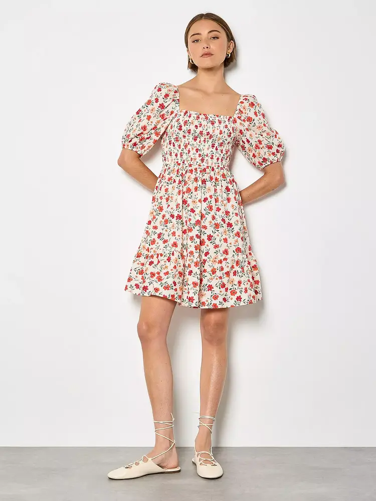 Apricot Apricot - Puff Slv Mini Poplin Dress