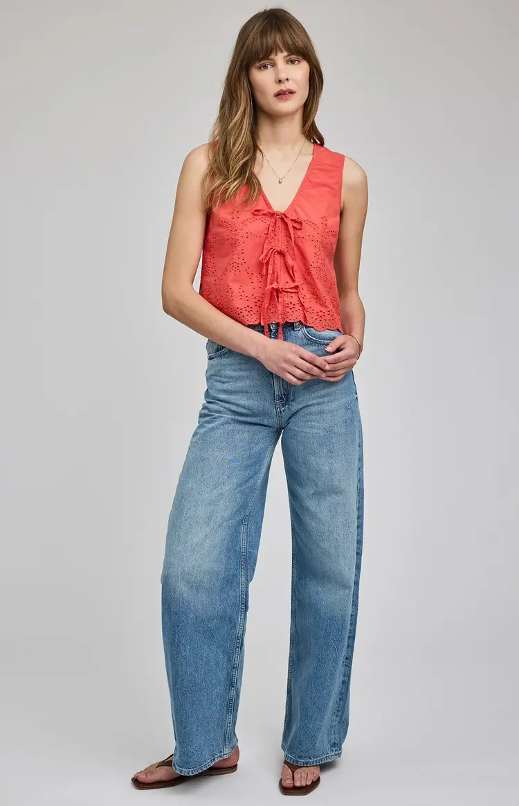 Gentle Fawn Gentle Fawn - RHEA Tie Closer Embroidered Top