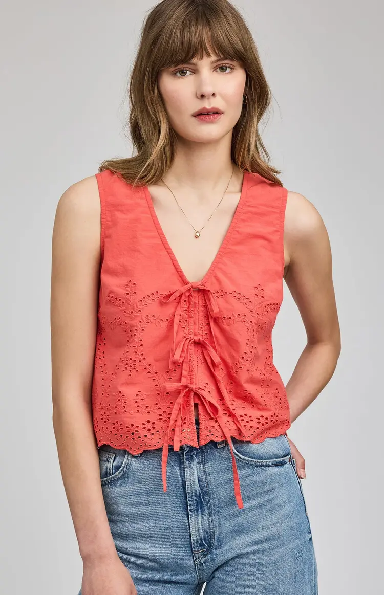 Gentle Fawn Gentle Fawn - RHEA Tie Closer Embroidered Top