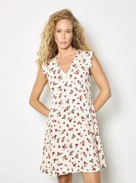 Apricot Apricot - Empire Frill Slv Ditsy Mini Dress