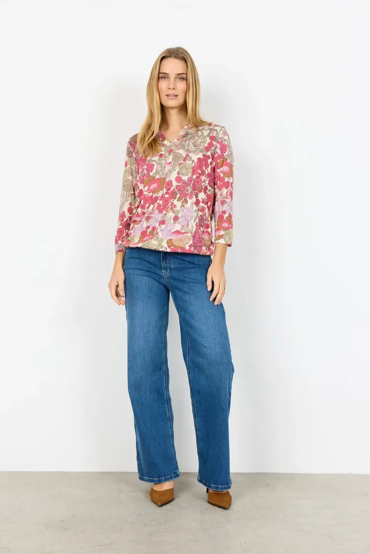 Soya Concept Soya Concept - FELICITY 536 Printed 3/4 Slv Top