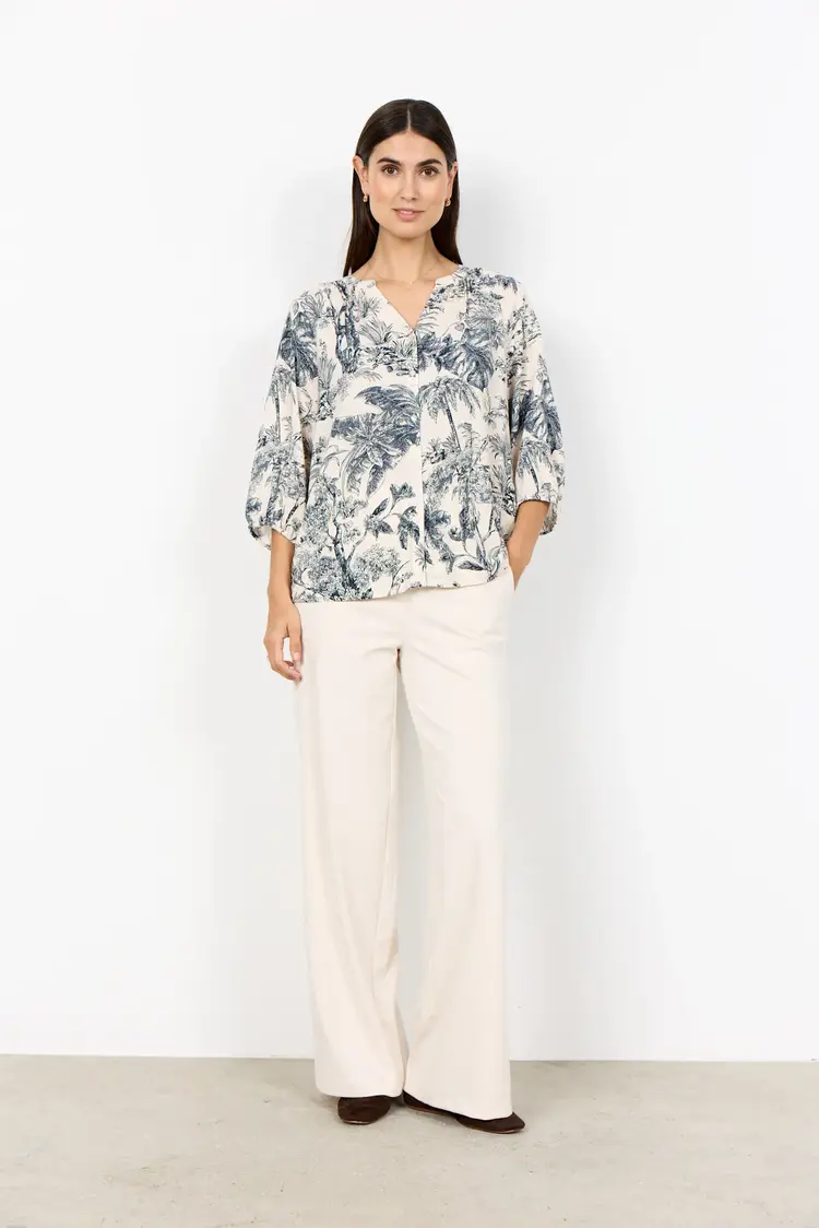 Soya Concept Soya Concept - CARLI 2 3/4 Slv Button Front Top