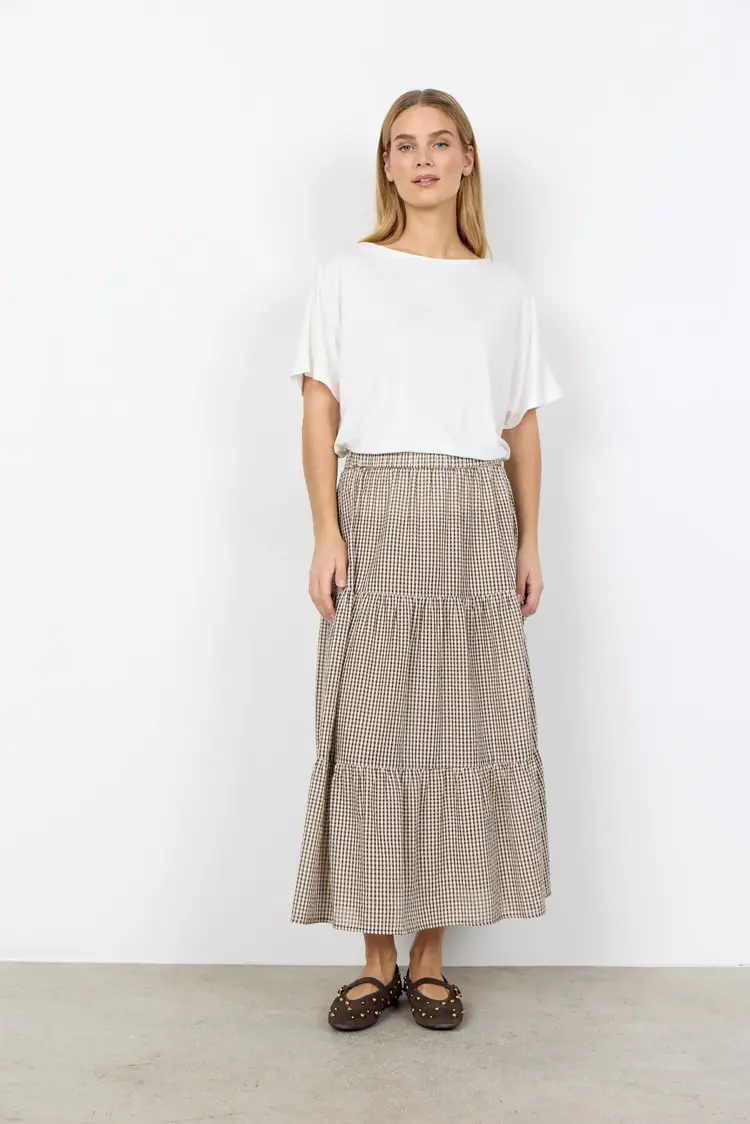 Soya Concept Soya Concept - CANELITA 3 Tiered Midi Skirt