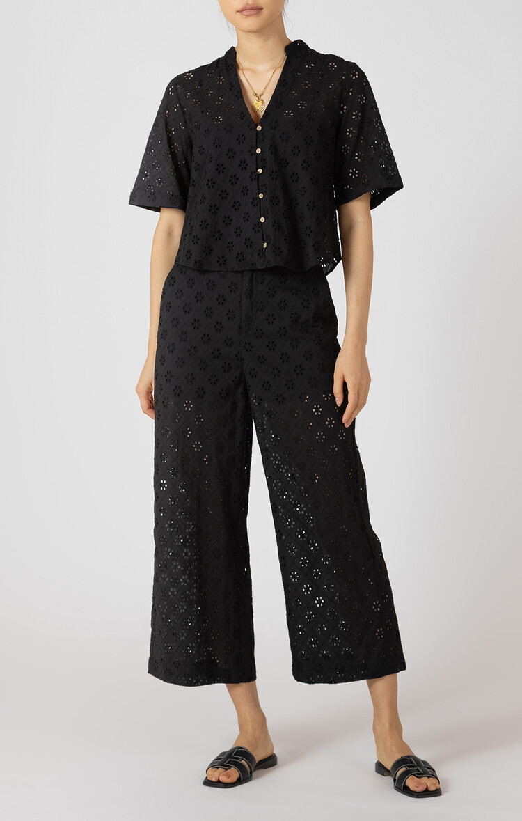 Black Tape Black Tape -  SS Cutwork Embroidery Top