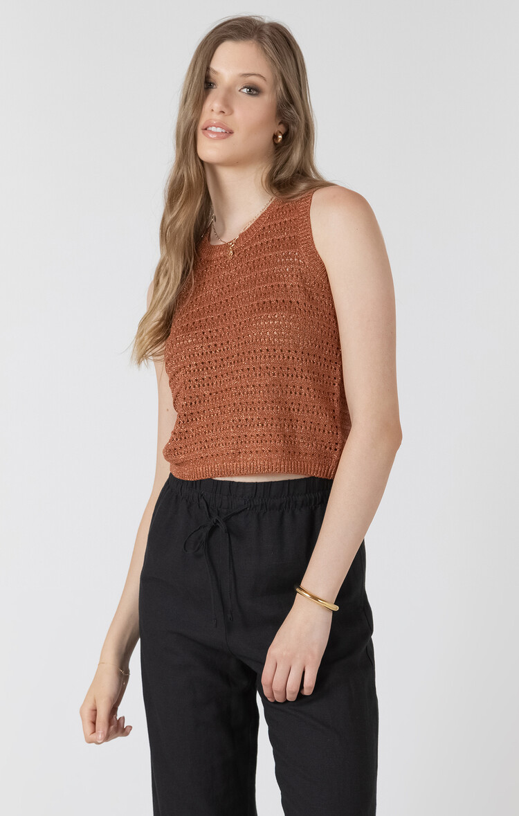Black Tape Black Tape - Crochet Slvless Sweater Top