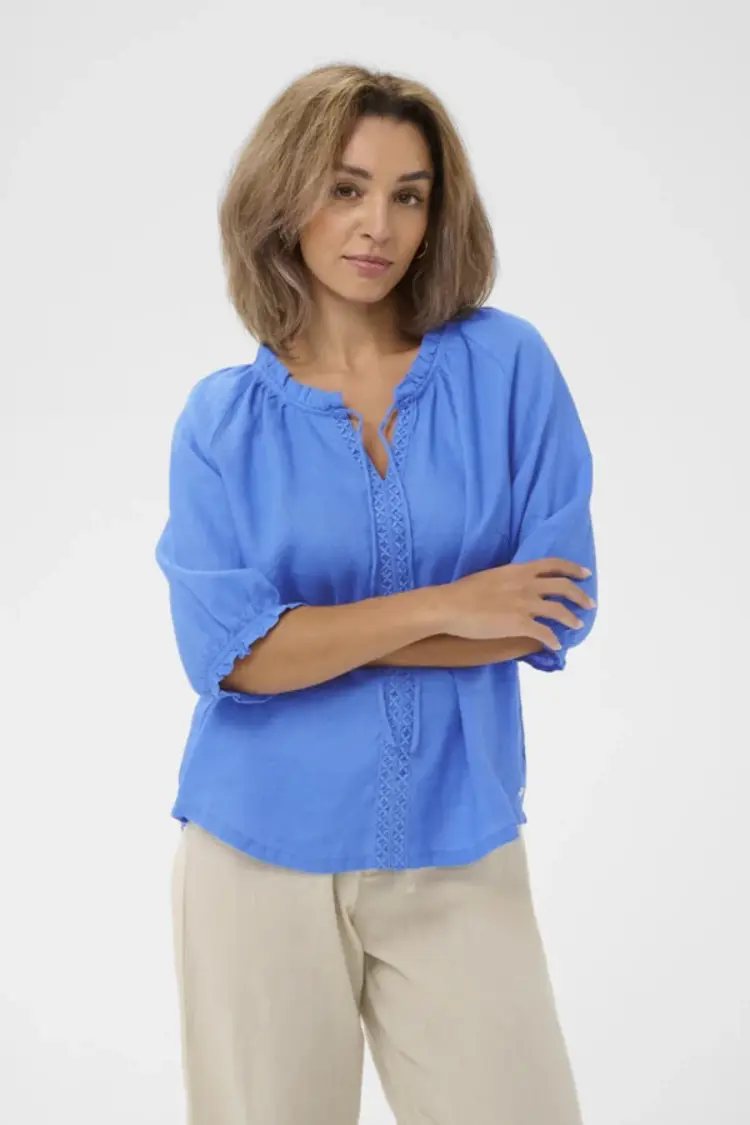 Cream Cream - BELLIS Lace SS Blouse