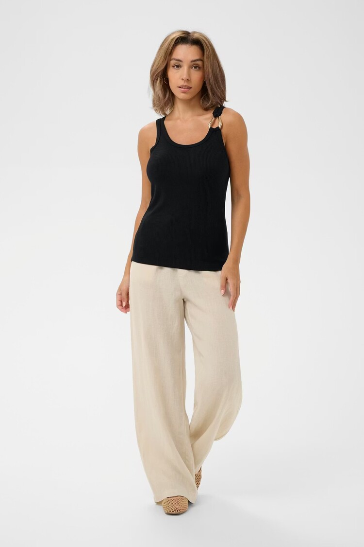 Cream Cream - RIBBA Slvless Deco Top