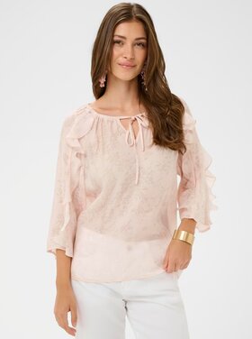 Cream Cream - AMY 3/4 Ruffled Slv Blouse