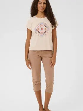 Cream Cream - BERTA Capri Twill Pants