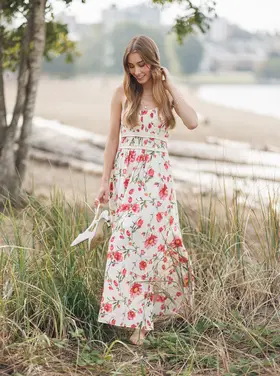 Papillon Papillon - Floral Smocked Slvless Dress