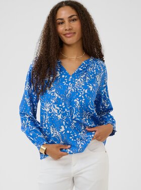 Cream Cream - TIAH LS Printed Boho Top