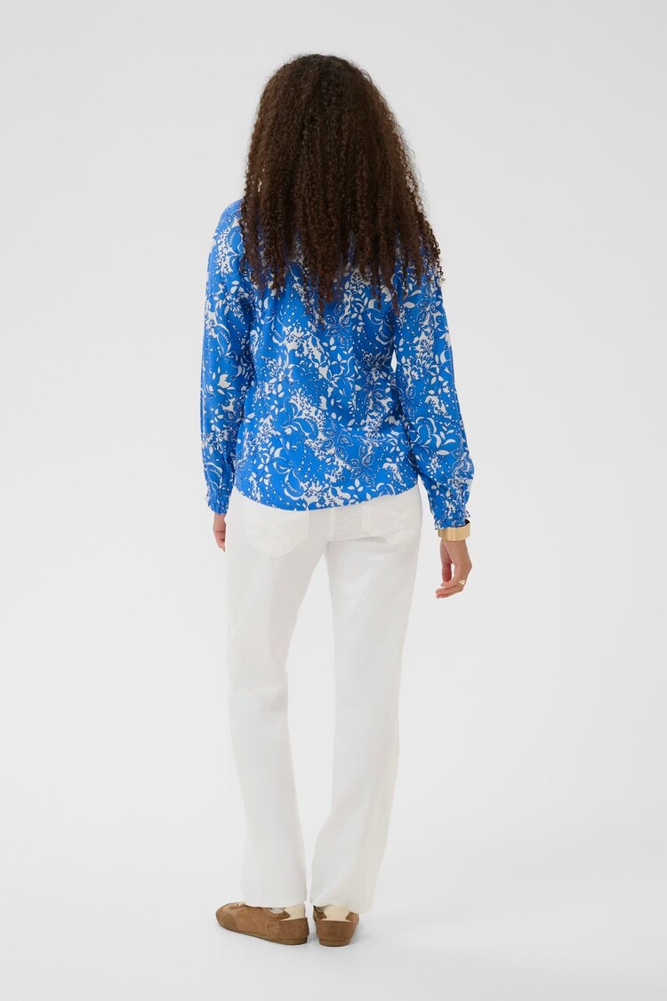 Cream Cream - TIAH LS Printed Boho Top