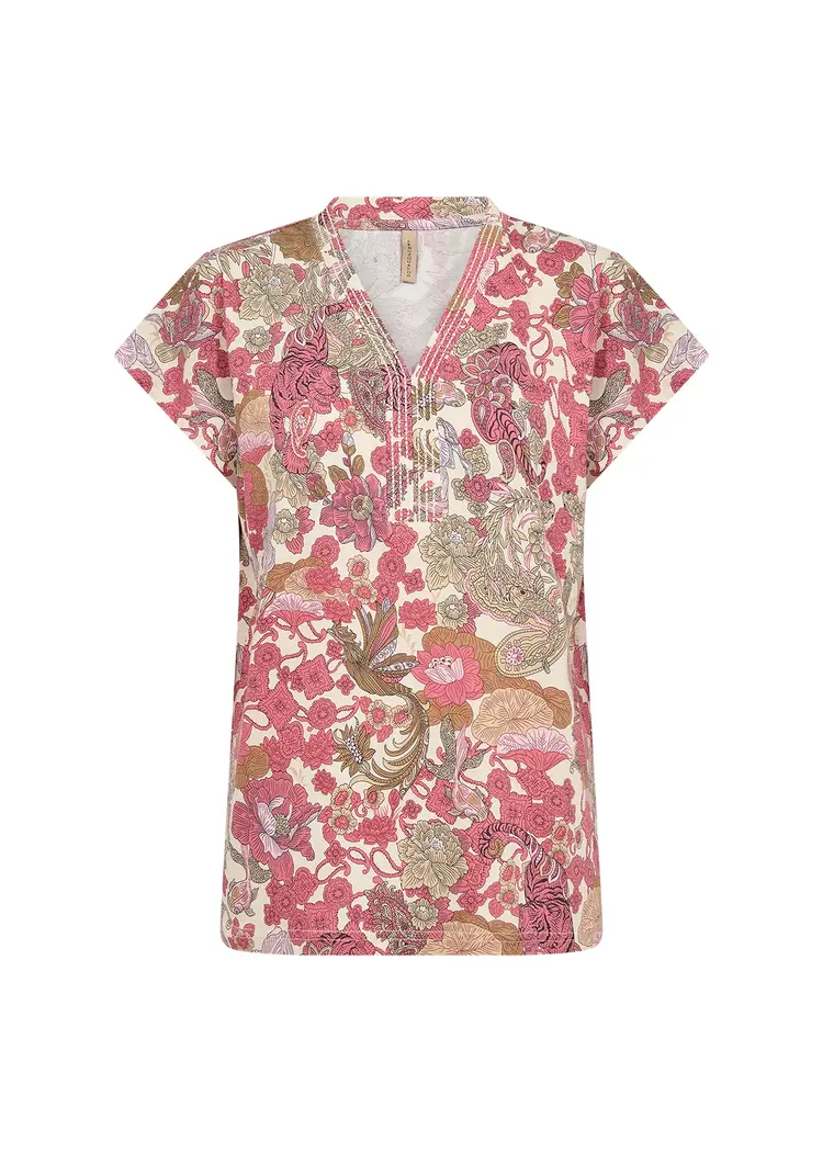 Soya Concept Soya Concept - FELICITY 535 Printed V Neck Top