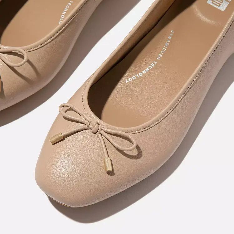 Fit Flop Fit Flop - DELICATO Bow Leather Ballet Flat