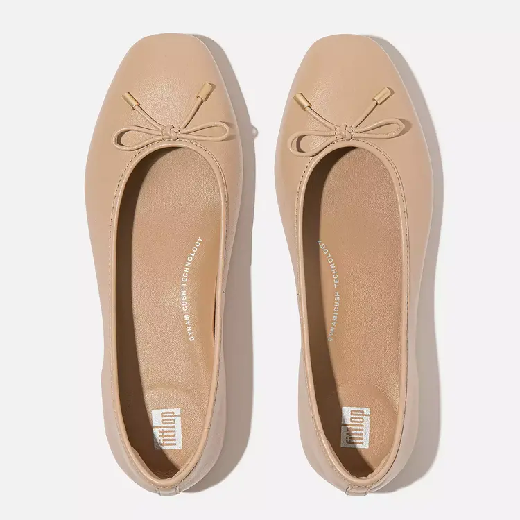 Fit Flop Fit Flop - DELICATO Bow Leather Ballet Flat