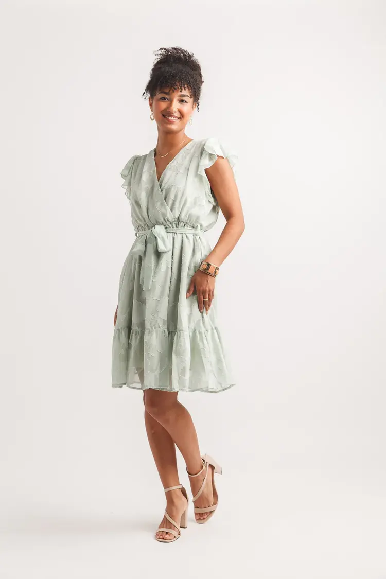 Papillon Papillon - Burn Out  Dress w/Tie