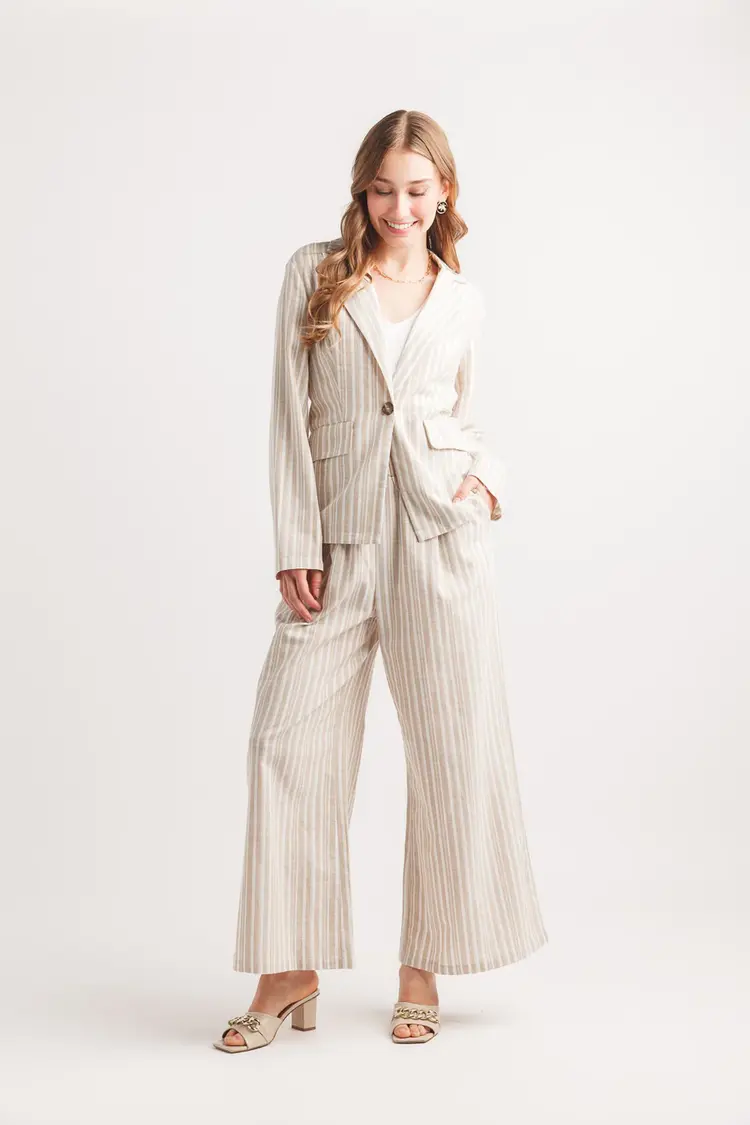 Papillon Papillon - Striped Linen Blazer