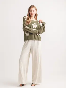 Papillon Papillon - Linen Blend Wide Leg Pants