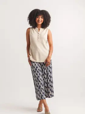 Papillon Papillon - Leaf Print Cropped Pant