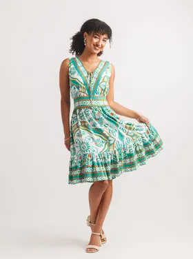 Papillon Papillon - Boho Printed V Neck Dress