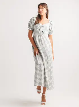 Papillon Papillon - Ginham Puff Slv  Midi Dress