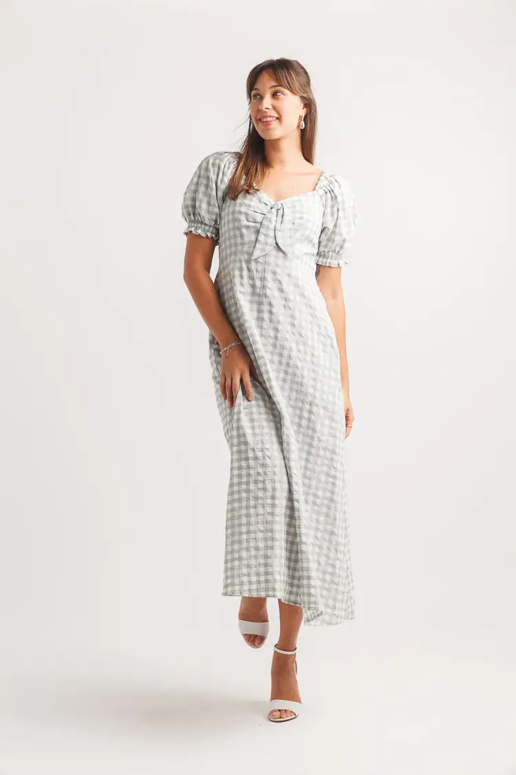 Papillon Papillon - Ginham Puff Slv  Midi Dress