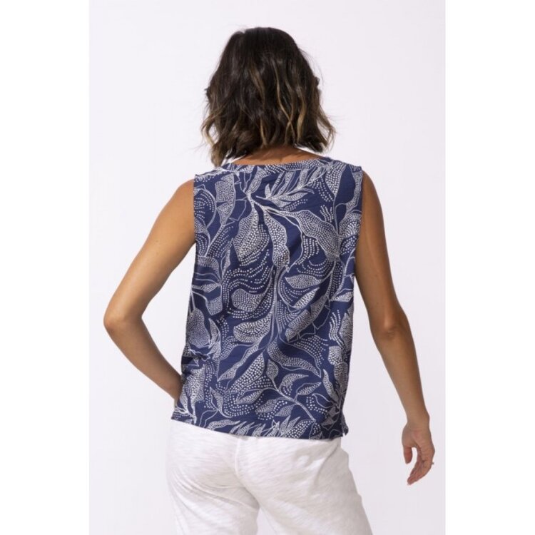 Escape Escape - Printed Leaves Tank