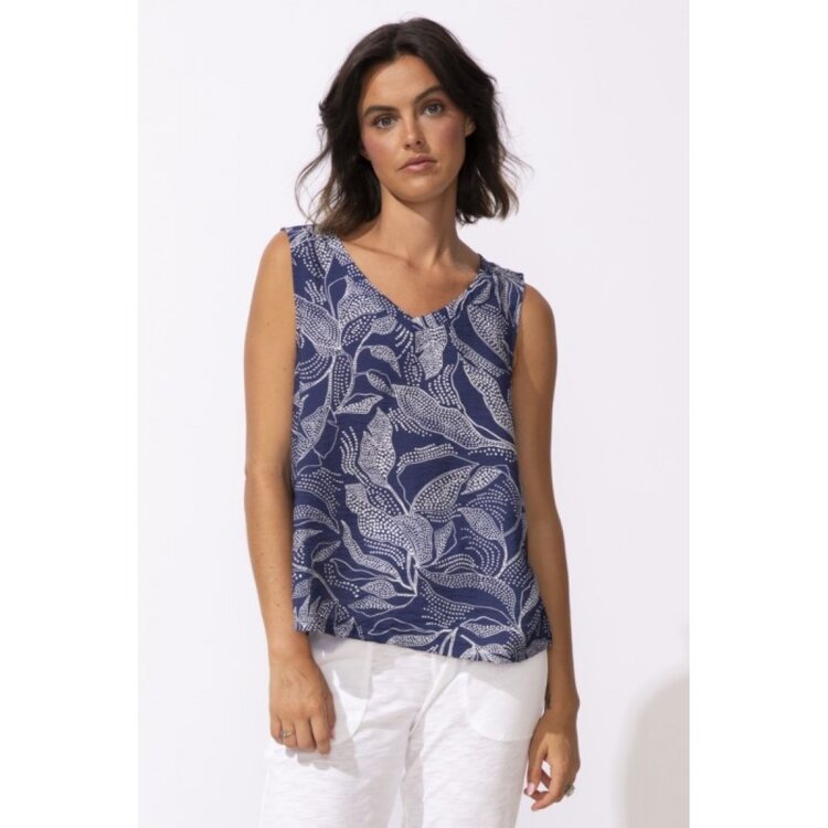 Escape Escape - Printed Leaves Tank