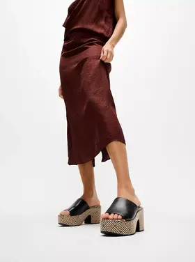 Fit Flop Fit Flop - Platform Graphic Weave Heeled Slides