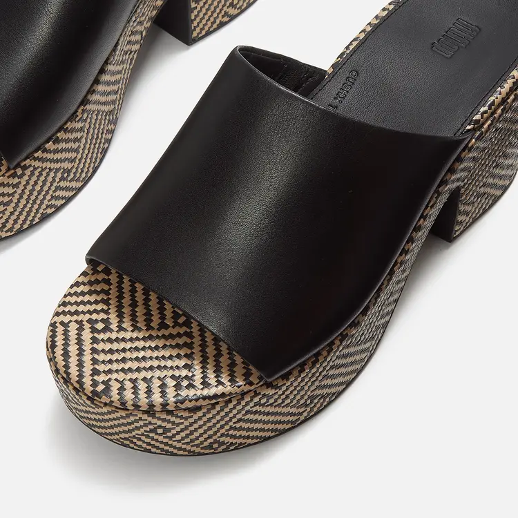 Fit Flop Fit Flop - Platform Graphic Weave Heeled Slides