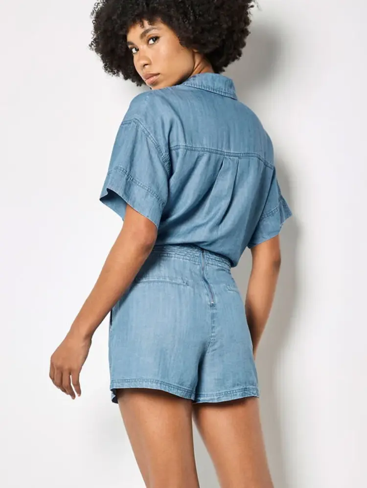 Apricot Apricot - Denim Slub Wrap Skort