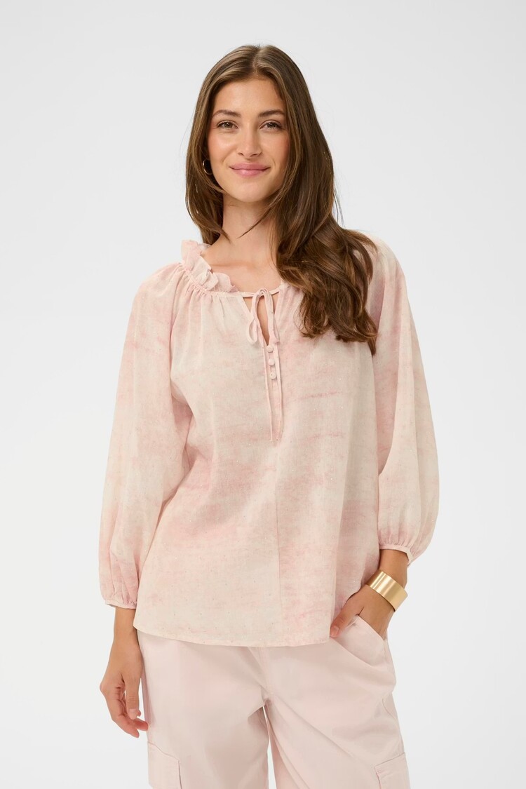 Cream Cream - GITTA 3/4 Slv  Tie Dye Blouse