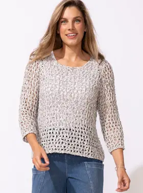 Escape Escape - LS Crochet Pullover Sweater