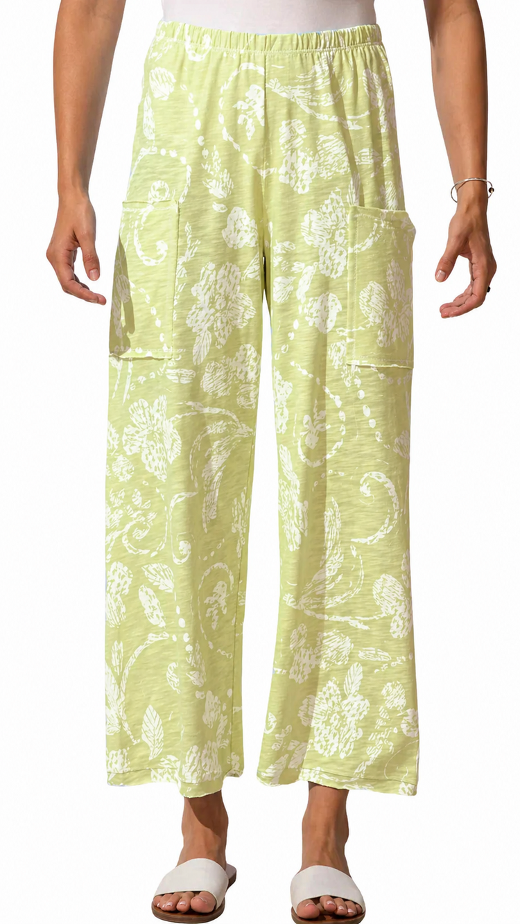 Escape Escape - Floral Print Pant w/Front Pockets