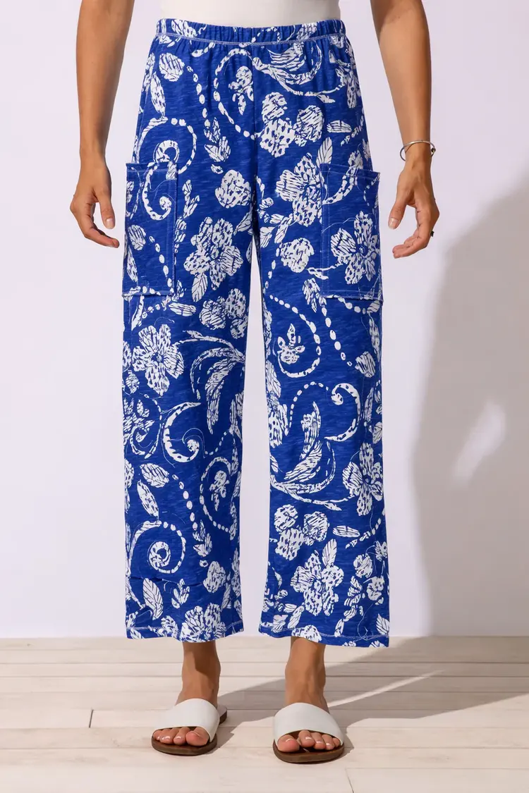 Escape Escape - Floral Print Pant w/Front Pockets