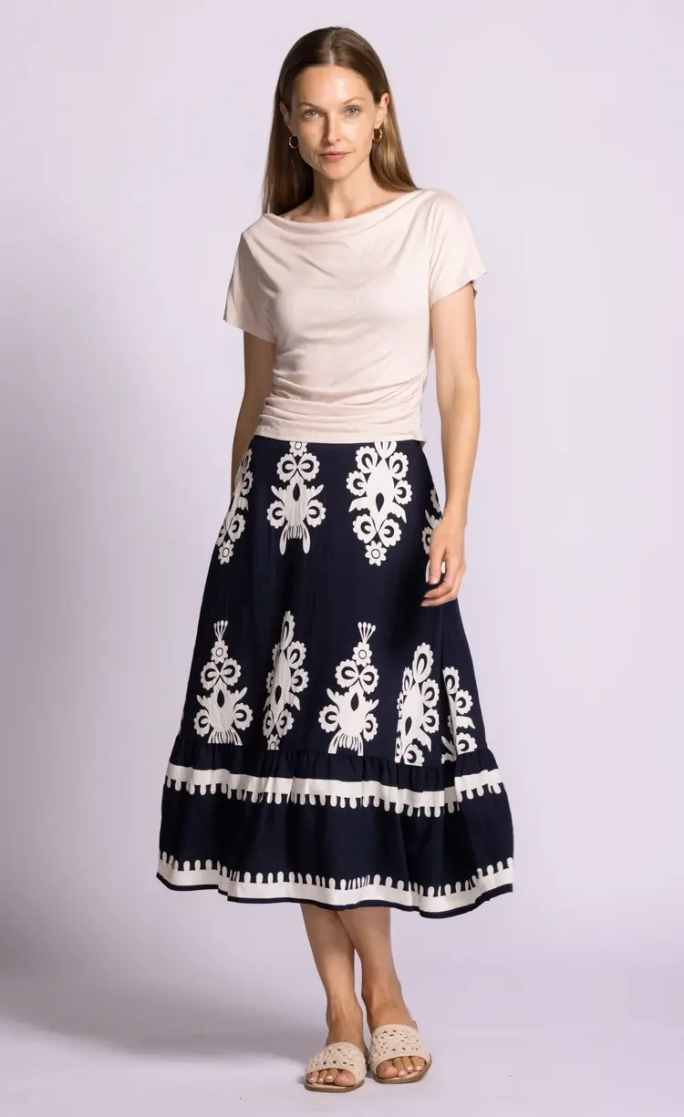 Pink Martini Pink Martini - BELLINGHAM Printed Skirt