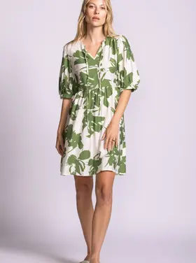 Pink Martini Pink Martini - BAKMAN Contrasted Floral Print Dress
