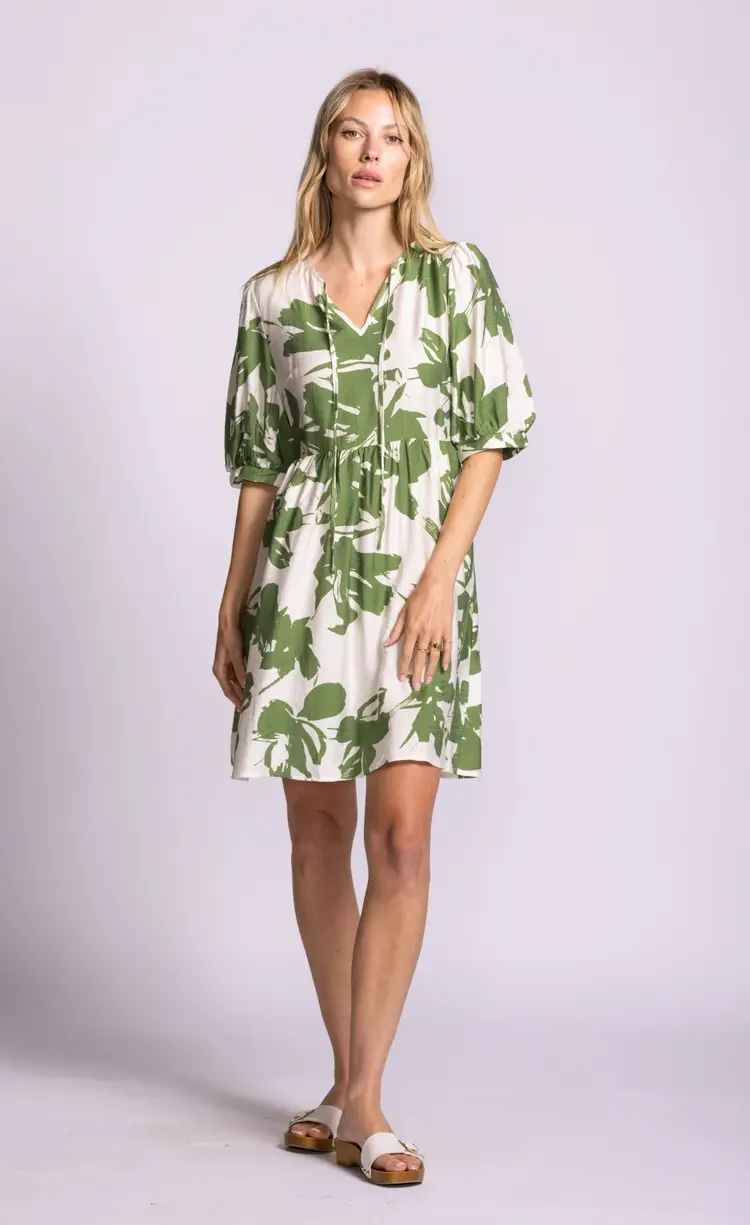 Pink Martini Pink Martini - BAKMAN Contrasted Floral Print Dress