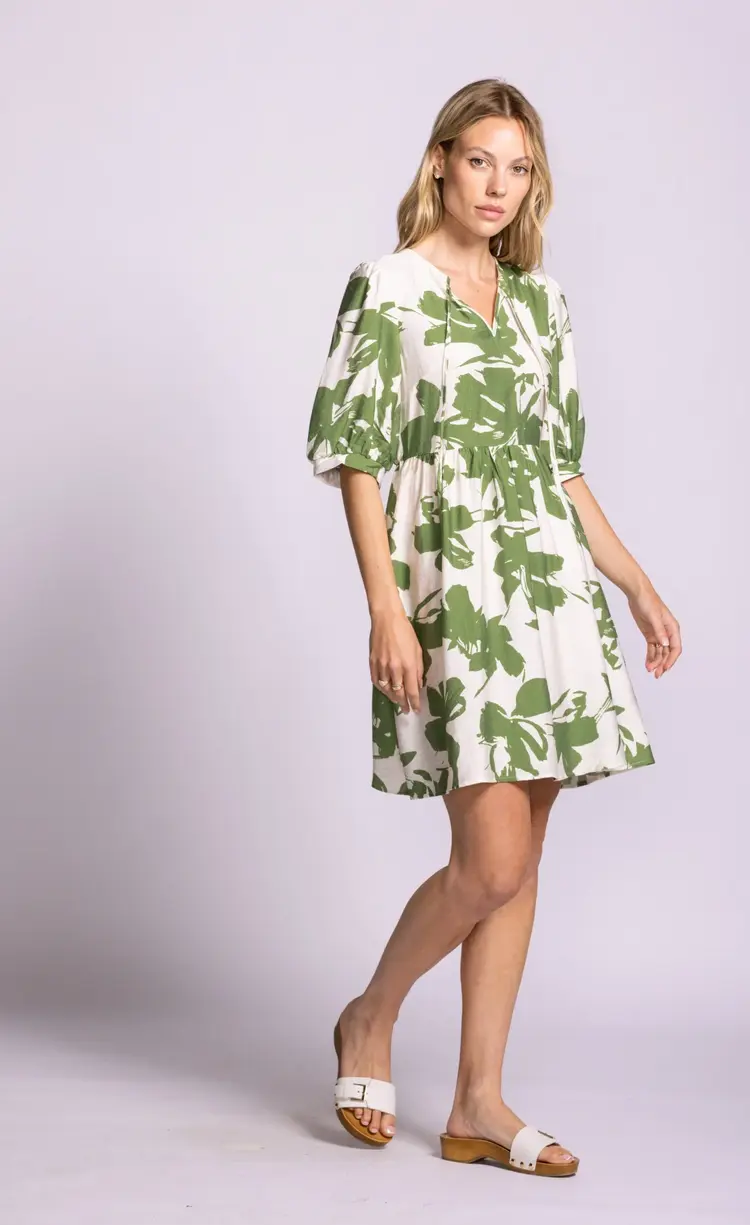 Pink Martini Pink Martini - BAKMAN Contrasted Floral Print Dress