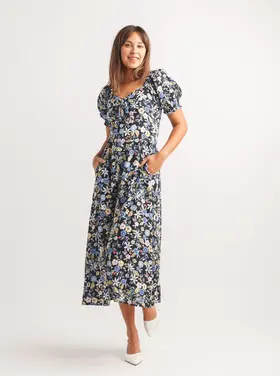 Papillon Papillon - Floral Puff Slv  Dress
