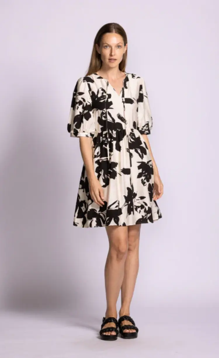 Pink Martini Pink Martini - BAKMAN Contrasted Floral Print Dress
