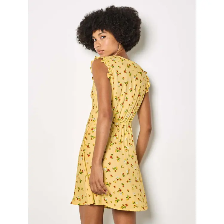Apricot Apricot - Empire Frill Slv Ditsy Mini Dress