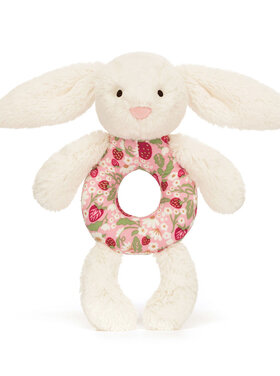 Jellycat Jellycat - Blossom Cream Bunny"Berry" Ring Rattle