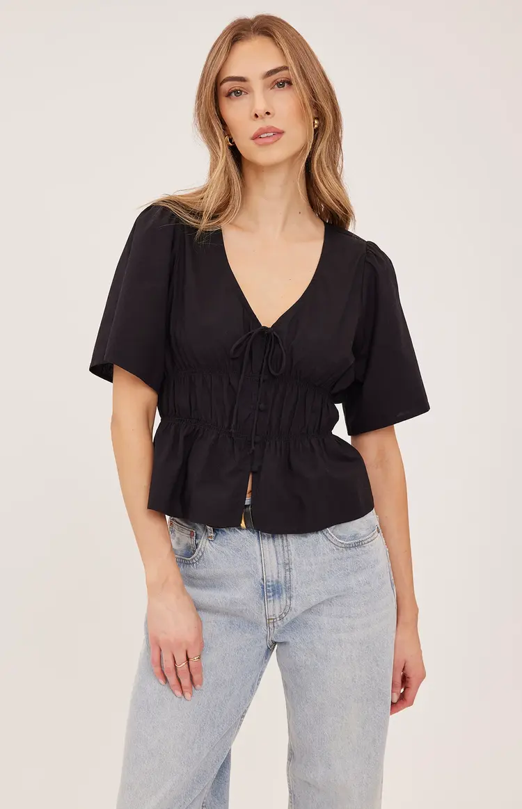 Gentle Fawn Gentle Fawn - IONA Peplum Front Button Top